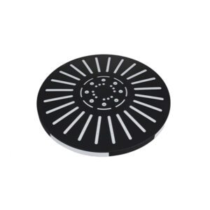 Cabezal ducha redondo negro 23 cm. - GAMAZA
