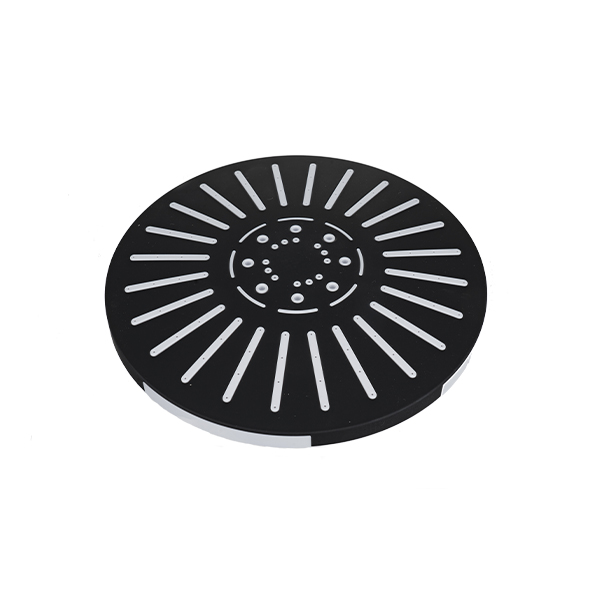 Cabezal ducha redondo negro 23 cm. - GAMAZA